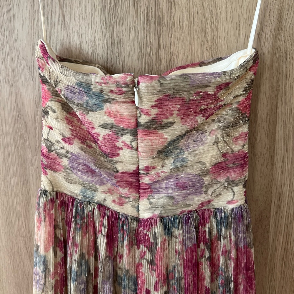 Dress the Population Strapless Floral Dress - Pink and Green - Picture 5 of 5